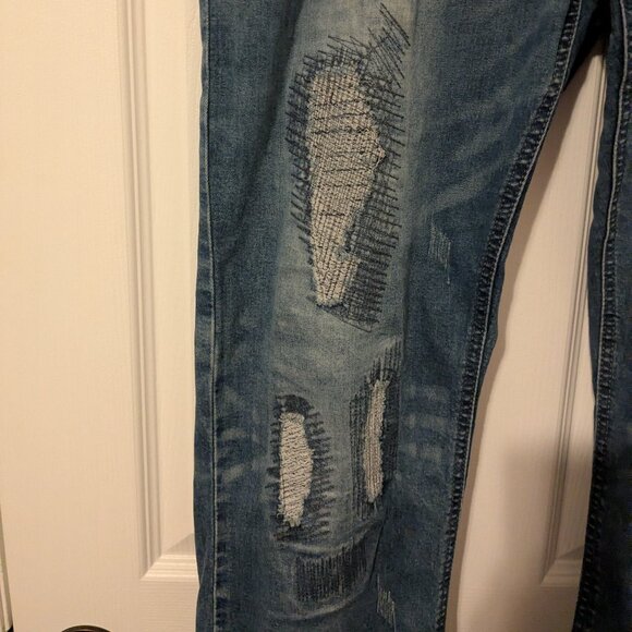 Brooklyn Laundry American Collection distressed straight leg jeans size 38 x 32 - Picture 3 of 11